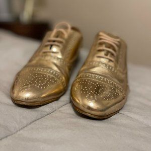 J.Crew Metallic Oxfords